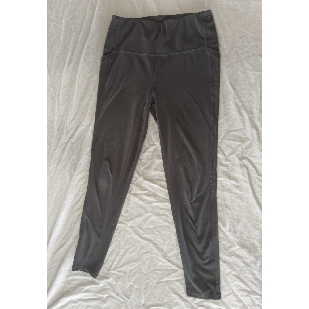 DSG Women's Black High Rise Pocket Ankle Leggings Solid Stretch Size S